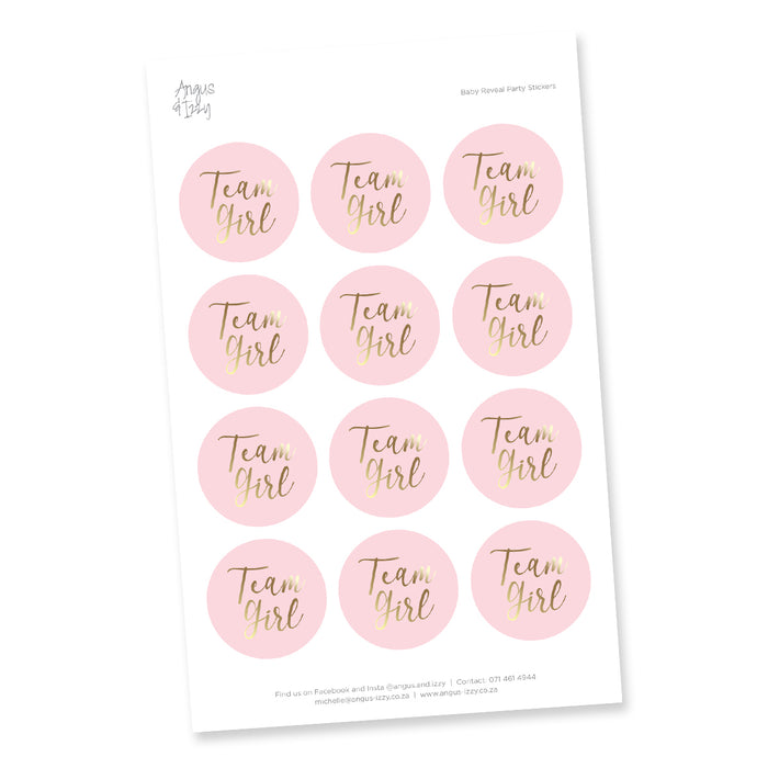 Gender Reveal Party Stickers