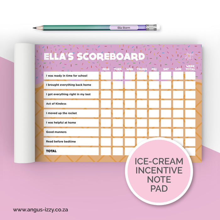 Incentive Note Form Incentive Note Pads — Angus & Izzy