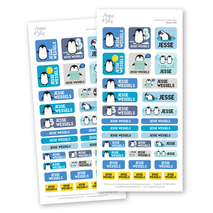 Name Tags Variety Sticker Pack B35