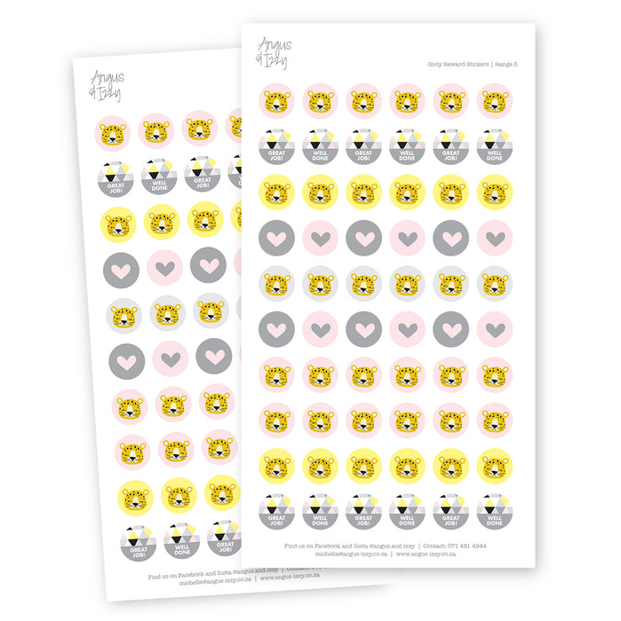 Girly Reward Chart Stickers - Range 03