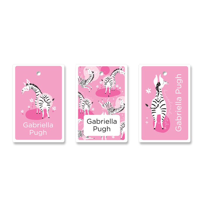 H&G Bag Tag - Pink Zebra