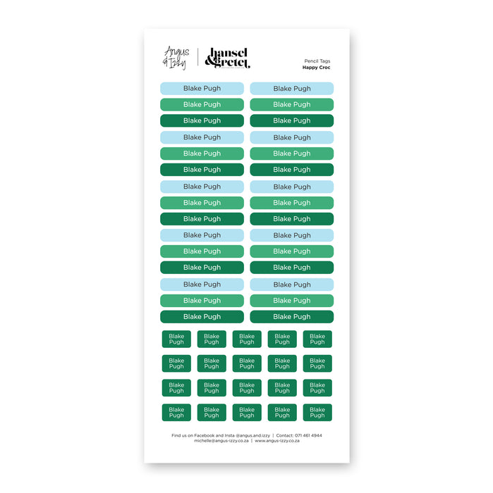 H&G Multi Purpose Labels - Happy Croc