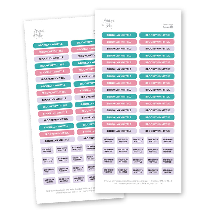 Multi Purpose Labels - G38