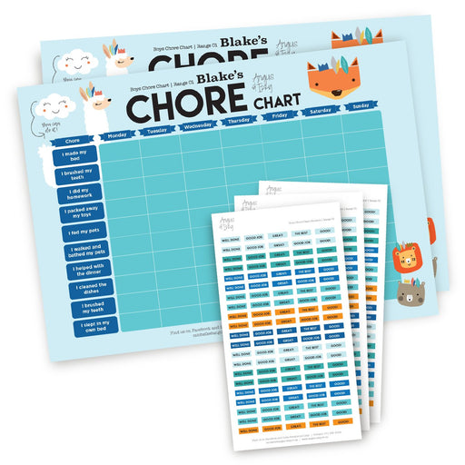 Boys Chore Chart - Range 01 Chore Chart Angus & Izzy 