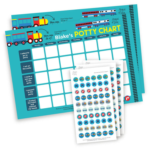 Boys Potty Chart - Range 07 Potty Chart Angus & Izzy 