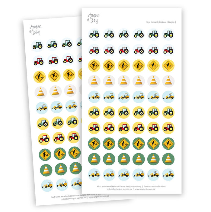 Boys Reward Chart Stickers - Range 08 Reward Chart Stickers Angus & Izzy 