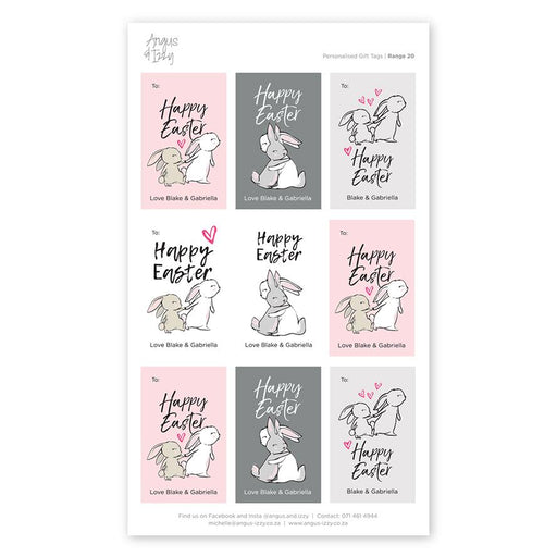 Gift Tags - Range 20 Gift Tags Angus & Izzy 