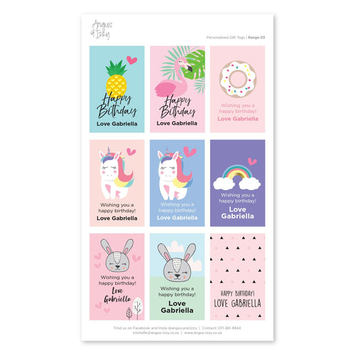 Pre-selected Gift Tag Stickers Bundle 03 Gift Tag Bundles Angus & Izzy 