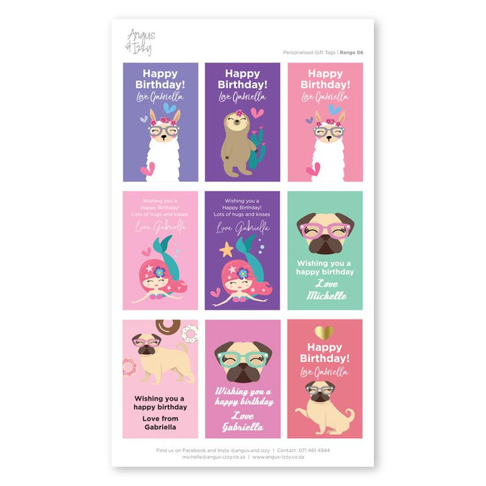 Pre-selected Gift Tag Stickers Bundle 06 Gift Tag Bundles Angus & Izzy 