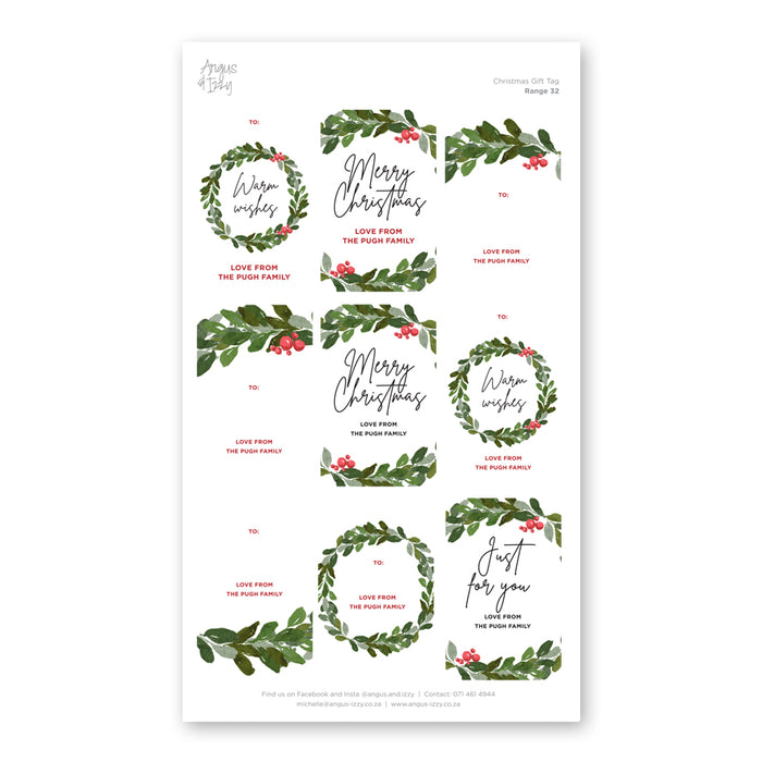 Gift Tag Stickers Bundle 32
